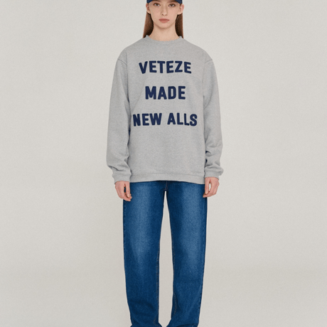 『VETEZE』 　ビッグメードスウェット (Grey)