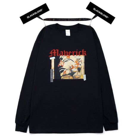 『BLACKBLOND』 　マーベリックロングスリーブ Tシャツ (Black)