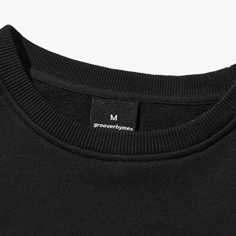 『grooverhyme』 ユニバーシティースウェットシャツ (Black)