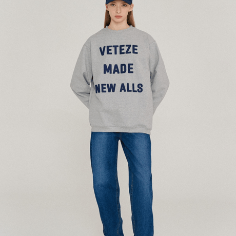 『VETEZE』 　ビッグメードスウェット (Grey)