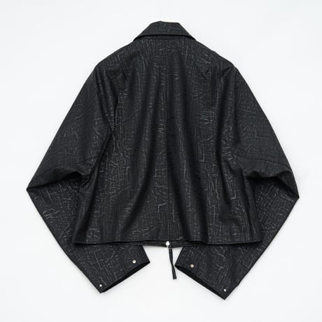 『HIFIFNK』  リンクルレザーオーバーサイズジャケット (Black)