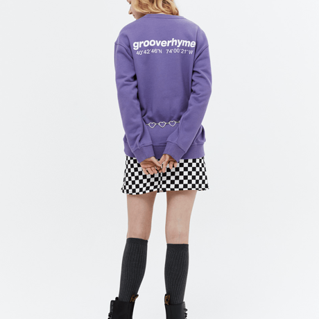 『grooverhyme』 　NYC ロケーションスウェット (Purple)