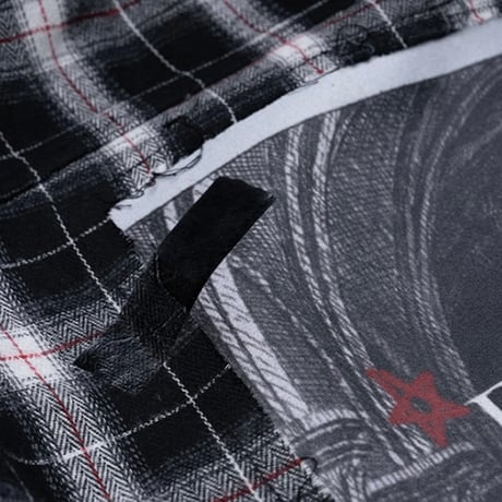『BLACKBLOND』　No Sympathy Layered Check Shirt (Black)