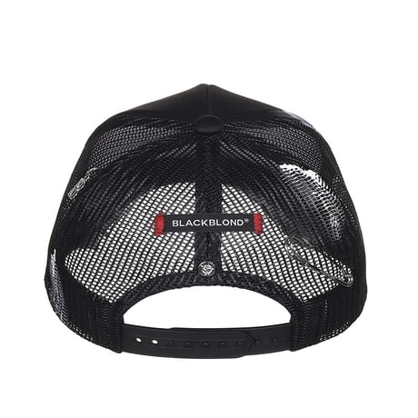 『BLACKBLOND』  Never Stop Painted Trucker Mesh Cap (Black)