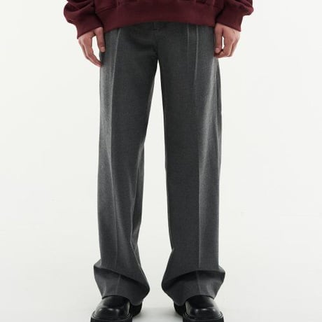 『HIFIFNK』  alden wool trousers pants (Grey)