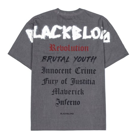 『BLACKBLOND』　ヒストリーピグメント Tシャツ (Grey)