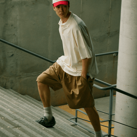 『grooverhyme』 　バーミューダショーツパンツ (Beige)