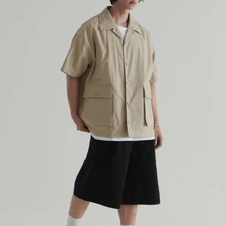 『BY.L 』 バミューダコットンパンツ (Black)