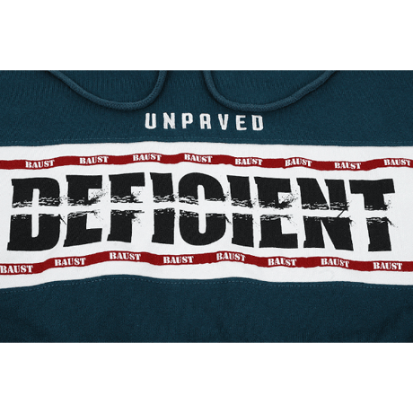 『BAUST』  deficient hood crop top (Blue Green)