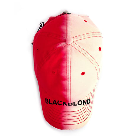 『BLACKBLOND』  division covered logo cap (Red)