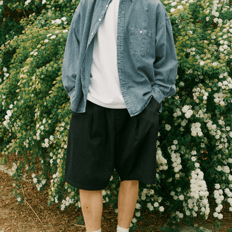 『grooverhyme』 　バーミューダショーツパンツ (Black)