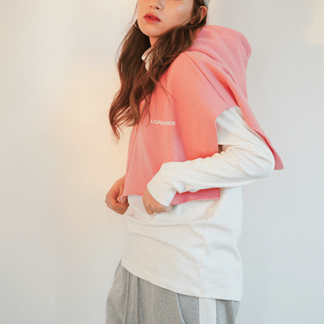 『LOUPS BLANCS』レイヤードフードボレロ (Pink)