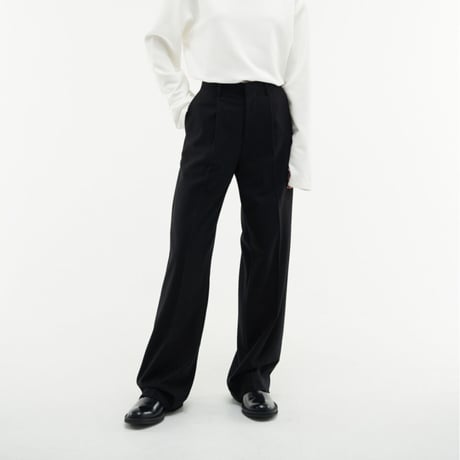 『HIFIFNK』  alden wool trousers pants (Black)