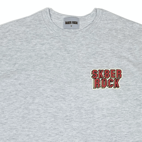 『SK8ER ROCK』 　3D ロゴ半袖 Tシャツ (White Melange)