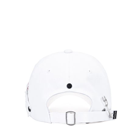 『BLACKBLOND』   スローガンパッチレインボーグラフィティーロゴキャップ (White)