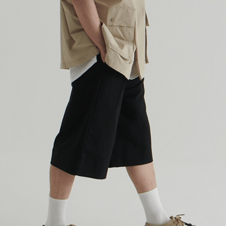『BY.L 』 バミューダコットンパンツ (Black)