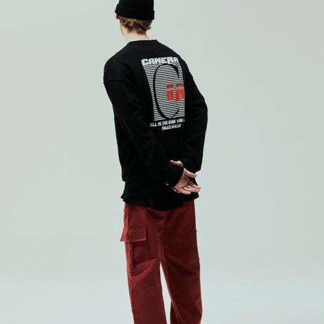 『CANERA』　シンボルスウェットシャツ (Black)