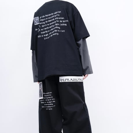 『BLACKBLOND』　crushed faith pigment t-shirt (Black)
