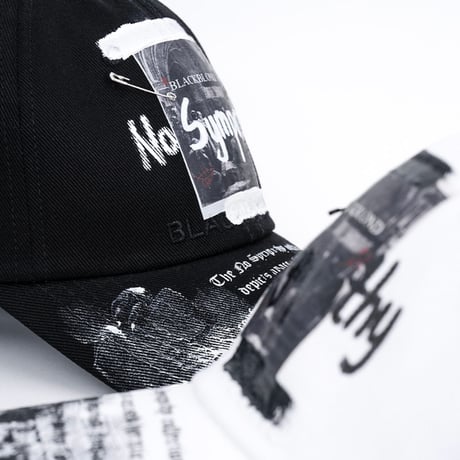 『BLACKBLOND』  no sympathy graffiti logo cap  (Black)