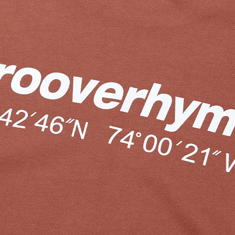 『grooverhyme』 　NYC ロケーションスウェット (Brick)