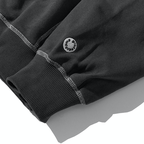 『GROOVE RHYME』 カバーステッチスウェットシャツ (Dark Charcoal)