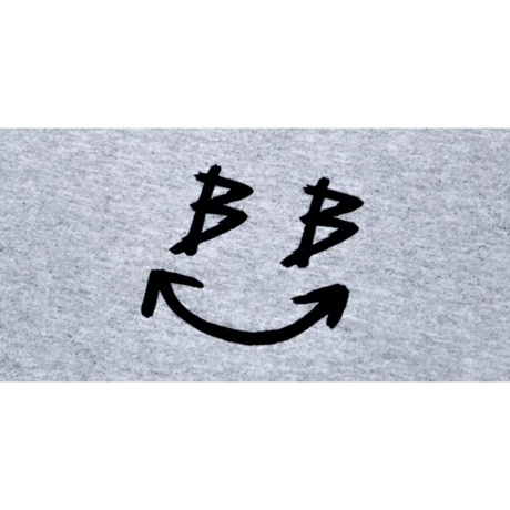 『BLACKBLOND』　クラシックスマイルロゴショートスリーブ Tシャツ (Gray)