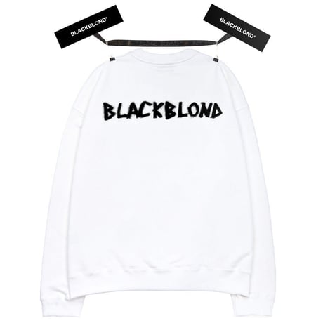 『BLACKBLOND』 　グラフィティロゴスウェット (White)