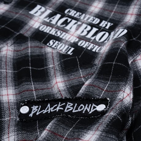 『BLACKBLOND』　No Sympathy Layered Check Shirt (Black)