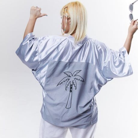『CHAP CHAP』 　チャップツリー パームフットボール Tシャツ(Gray)