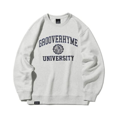 『grooverhyme』 ユニバーシティースウェットシャツ (Oatmeal Grey)