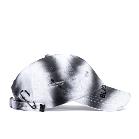 『BLACKBLOND』   Ripped Sprayed Custom Covered Logo Cap (Black,Blue,Red,White)