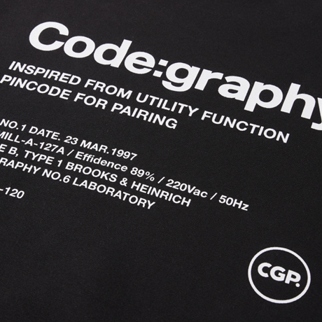 『Code:graphy』 　レファレンスロゴスウェット (Black)
