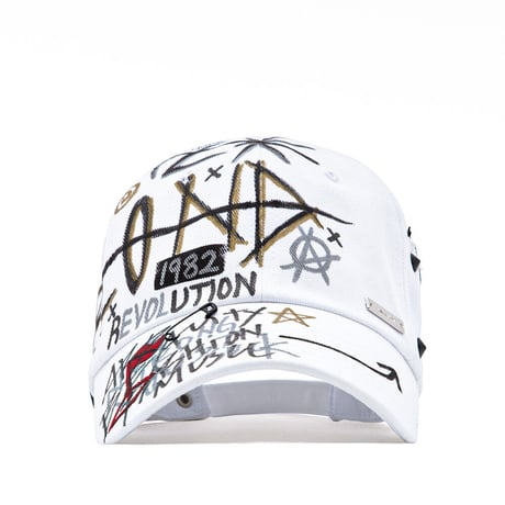 『BLACKBLOND』  プレートロゴモンスターキャップ (White)