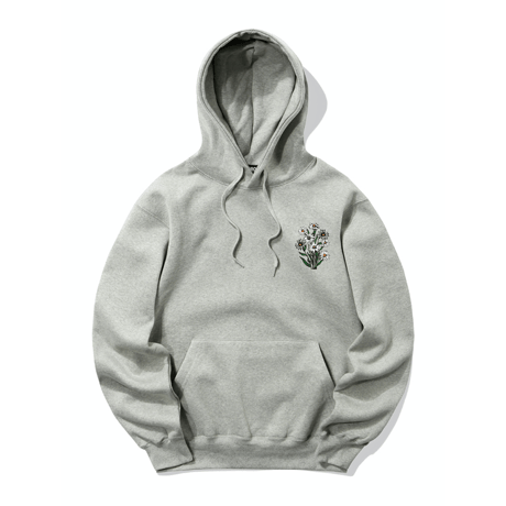 『TRIPSHION』 　デイジーフラワーバンドルグラフィックパーカー (Gray)