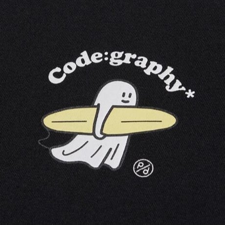 『Code:graphy』 　CGP X PD ゴーストサーファー Tシャツ (Black)