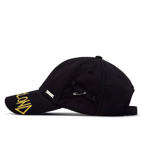 『BLACKBLOND』  プレートシグネチャーロゴキャップ (Black)