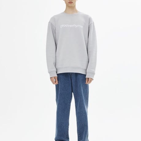 『grooverhyme』 　ベーシックロゴスウェットシャツ (Light Grey)