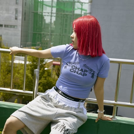 『CHAP CHAP』 　ピストル チャップ Tシャツ (Purple)