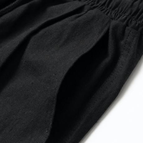 『BY.L 』 リネンバンディングイージーパンツ (Black)