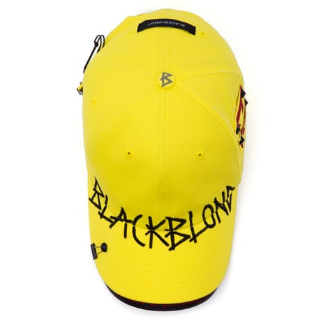 『BLACKBLOND』  ビヨンドグラフィティーロゴダブルバイザーキャップ (Yellow)