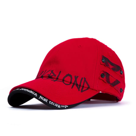 『BLACKBLOND』  ビヨンドグラフィティーロゴダブルバイザーキャップ (Red)