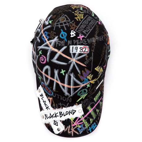 『BLACKBLOND』  プレートロゴキャップグラフィティー Ver. (Black)