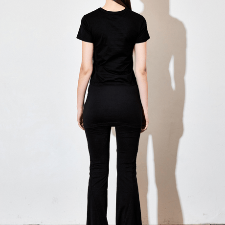 『VETEZE』 　ABA Star Ribbon Half Tshirt  (Black)