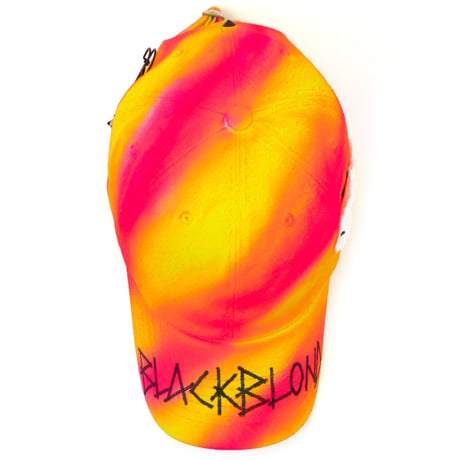 『BLACKBLOND』 　サイドパッチグラフィティーロゴロリポップキャップ (Pink/Neon)