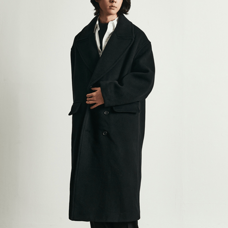 『 BY:L 』    ウールオーバーサイズダブルコート (Black)