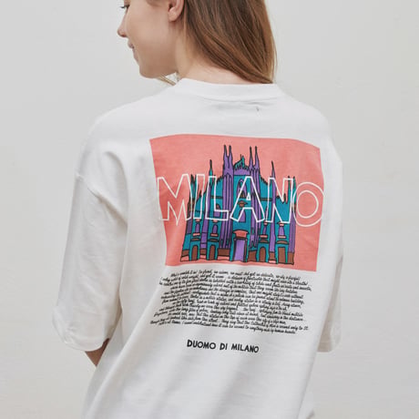 『Verynineflux』 ドゥオモアートワーク Tシャツ (White)