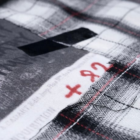『BLACKBLOND』　No Sympathy Layered Check Shirt (White)