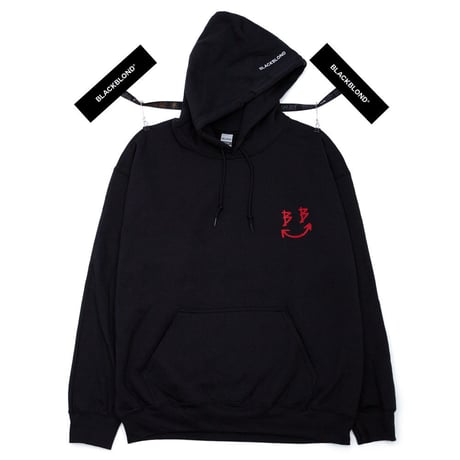『BLACKBLOND』　デビルスマイルロゴパーカー (Black)