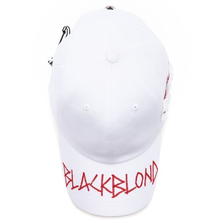 『BLACKBLOND』  　スローガンパッチグラフィティーロゴキャップ (White)