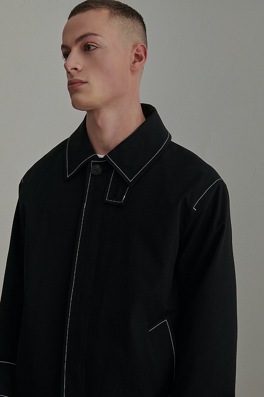 BY:L 』 ステッチオーバーコート (Black) | 6LJStore BY:L 』 ステッチオーバーコート (Black) | 6LJStore